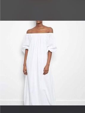 Avenue the Label Australia Off-Shoulder White Cotton Maxi Dress